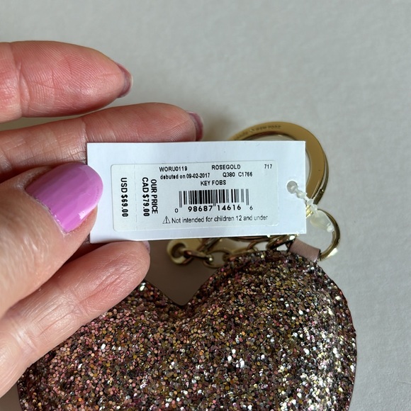Kate Spade glitter heart key fob - Picture 8 of 8